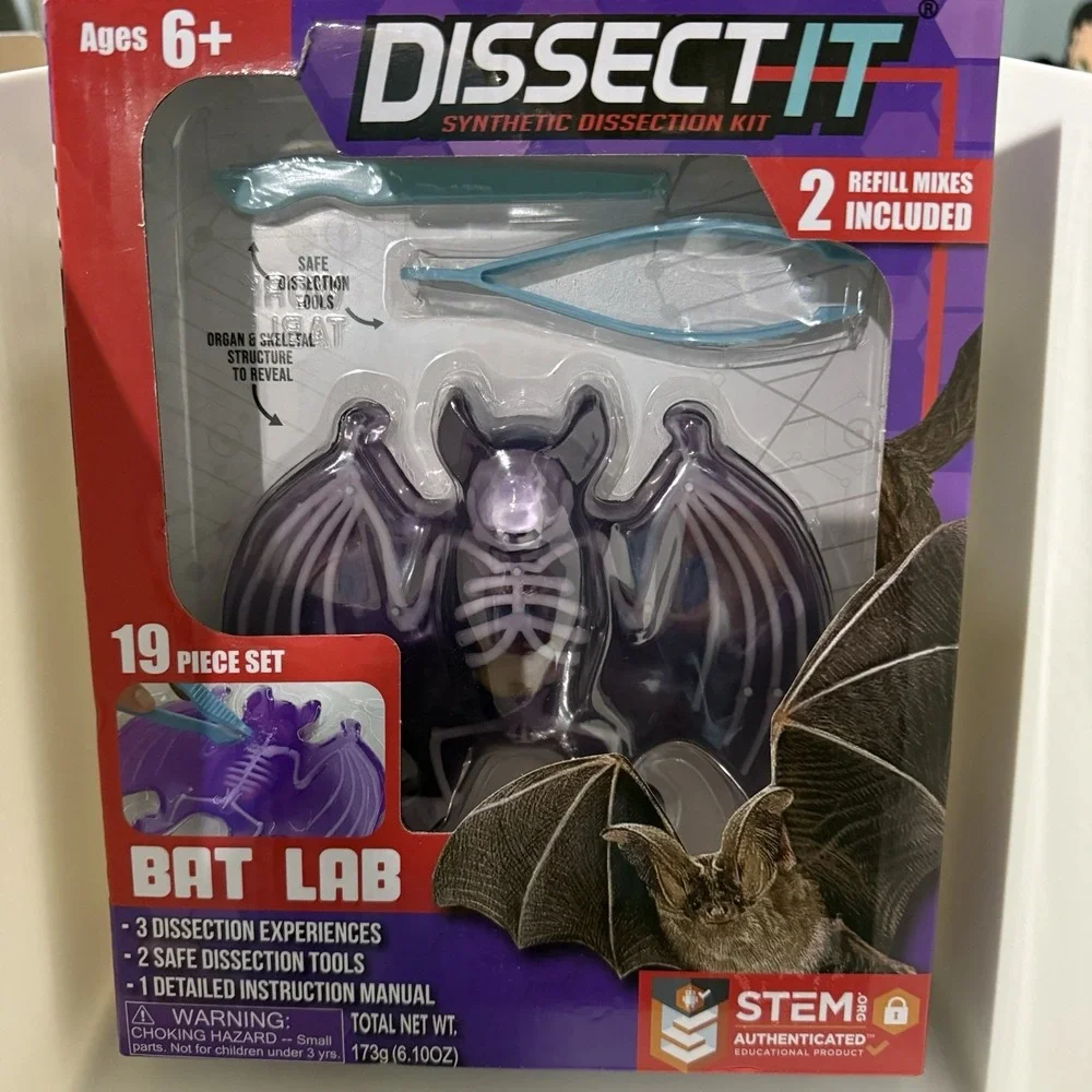 Dissect-It Synthetic Dissection Kit Bat Lab 19 Piece Set STEM Ages 6+ 2023